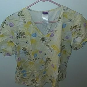 MEDIUM Tinkerbell Scrub Top